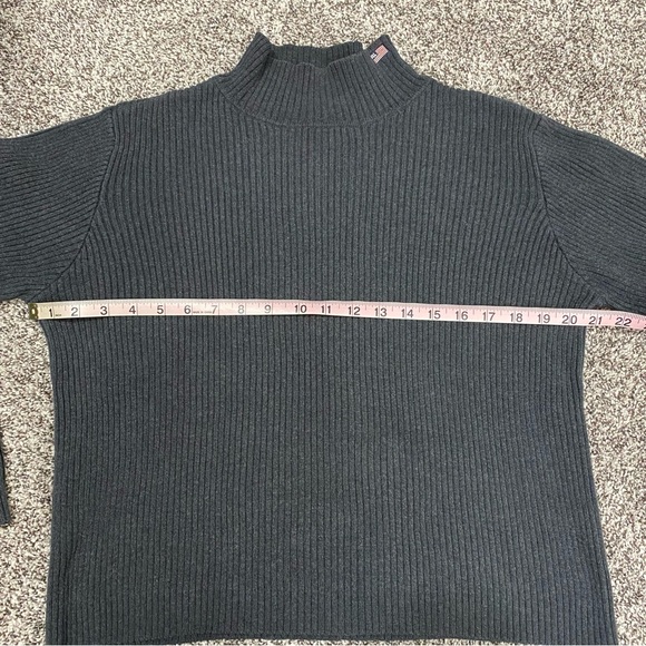 Polo Jeans Ralph Lauren Grey Ribbed‎ High Neck Sweater Women’s Size XL - Picture 5 of 6